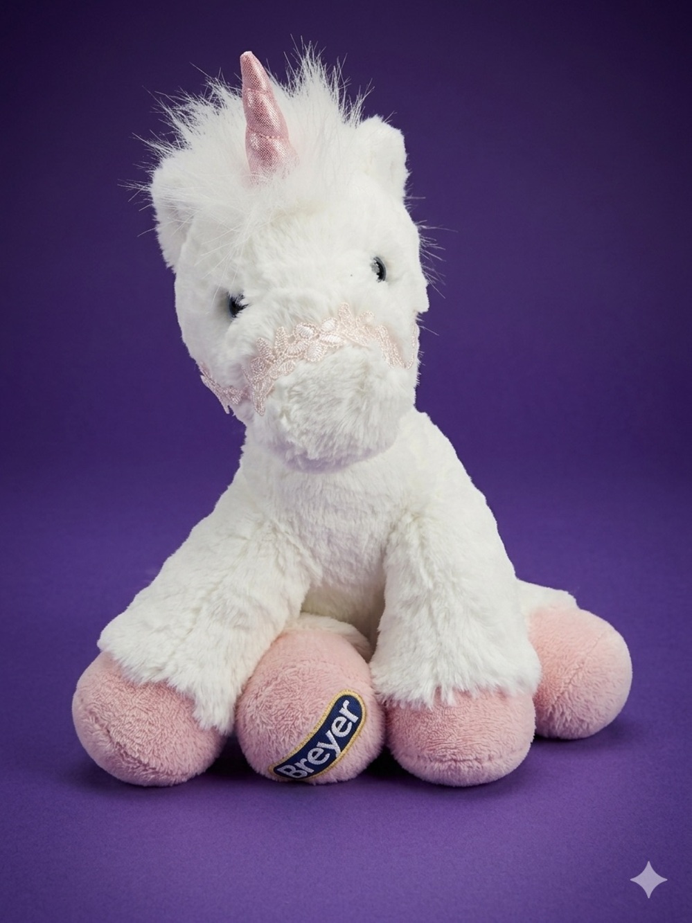 Breyer White & Pink Plush Unicorn with Shimmery Horn